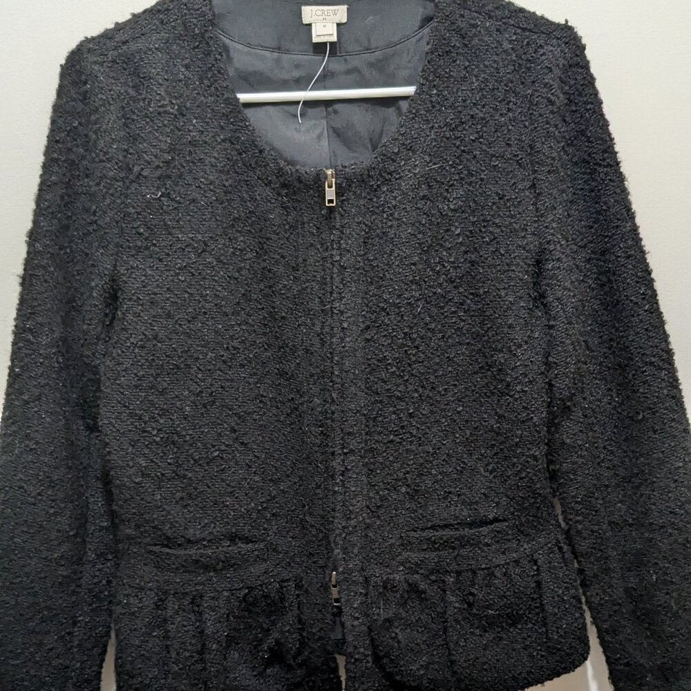 J Crew black Boucle blazer, M